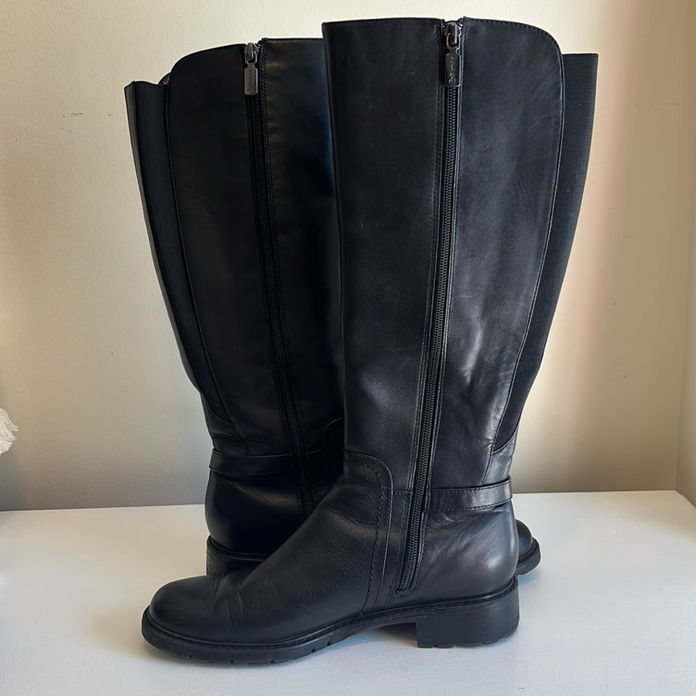 Blondo Evie Black Leather Riding Boots Size 7.5 - Picture 9 of 15